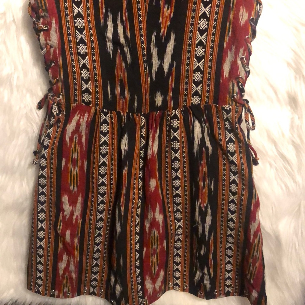 Reformation Bronco Lace Up Mini Dress Size 8 - Picture 6 of 8
